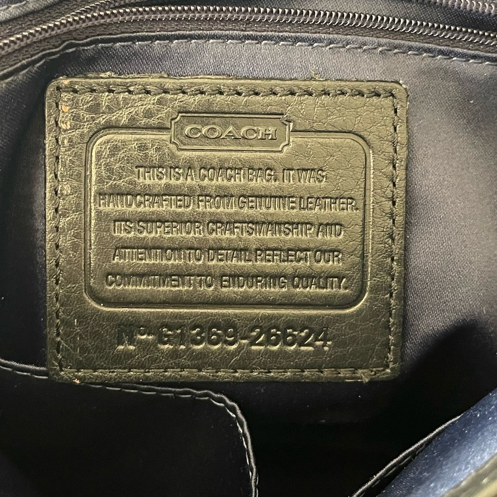 Coach Madison Small Sadie Leather Flap Satchel Bag Black Gold 26624 - Picture 8 of 9